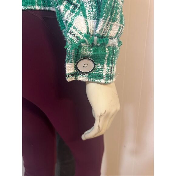 Cabi Women's Sophia Green Plaid Tweed Button Up Library Jacket Style #5653 Sz XS - Picture 5 of 8